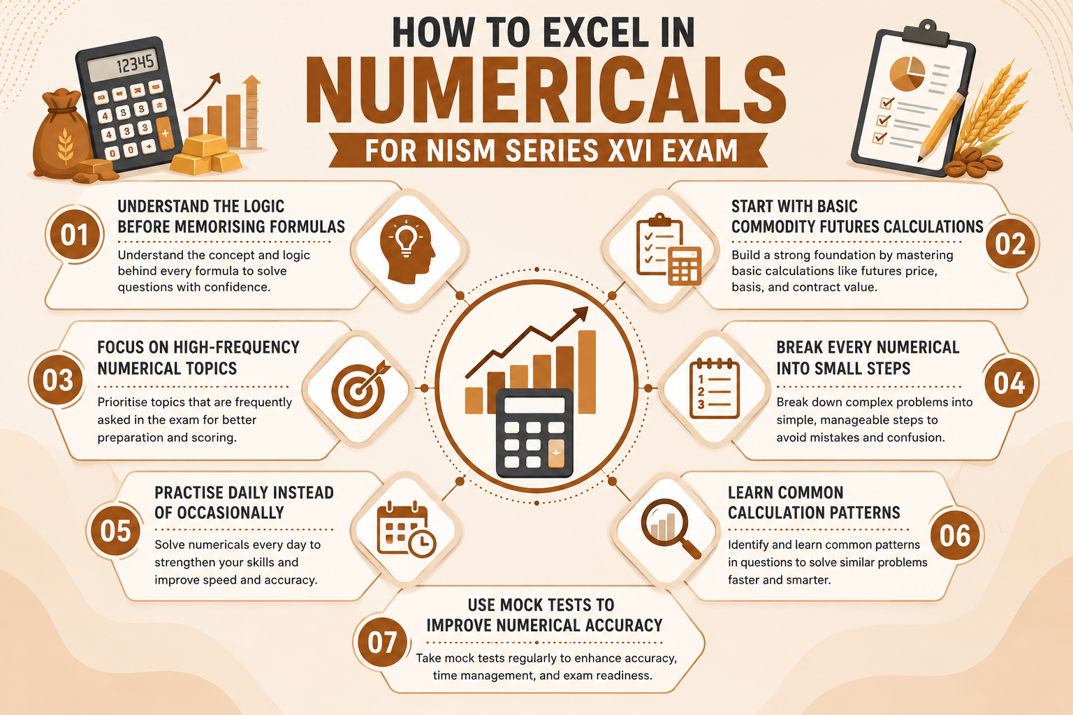 Master Numerical Questions in NISM Series XVI Infographic
